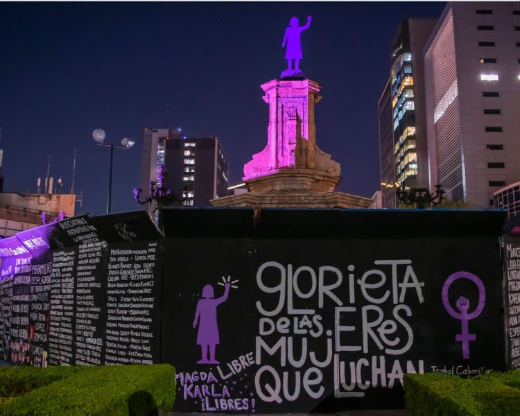 Glorieta de las Mujeres que Luchan, símbolo vivo del movimiento feminista en la CDMX