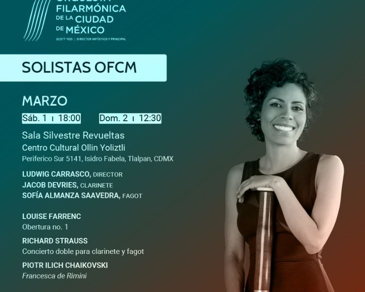 Solistas de la Orquesta Filarmónica de la Ciudad de México brillan con un programa de lujo en la Sala Silvestre Revueltas