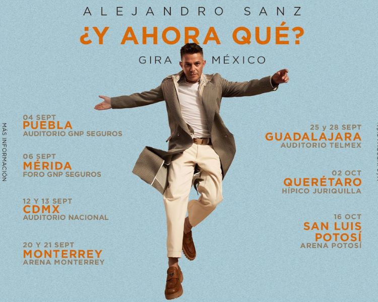 Alejandro Sanz vuelve a México con una gira de estadios y un nuevo capítulo de ¿Y ahora qué?