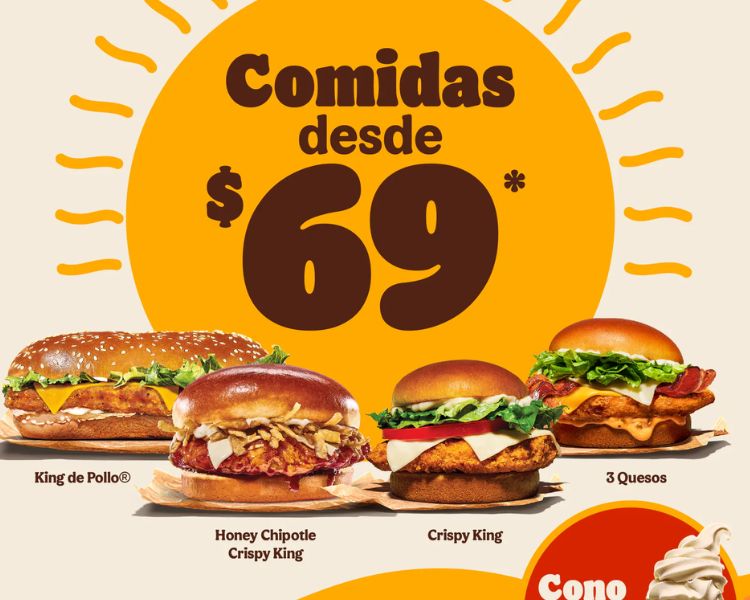 Burger King celebra la primavera con combos desde $69 pesos y cono gratis: lo mejor del antojo para todos los gustos