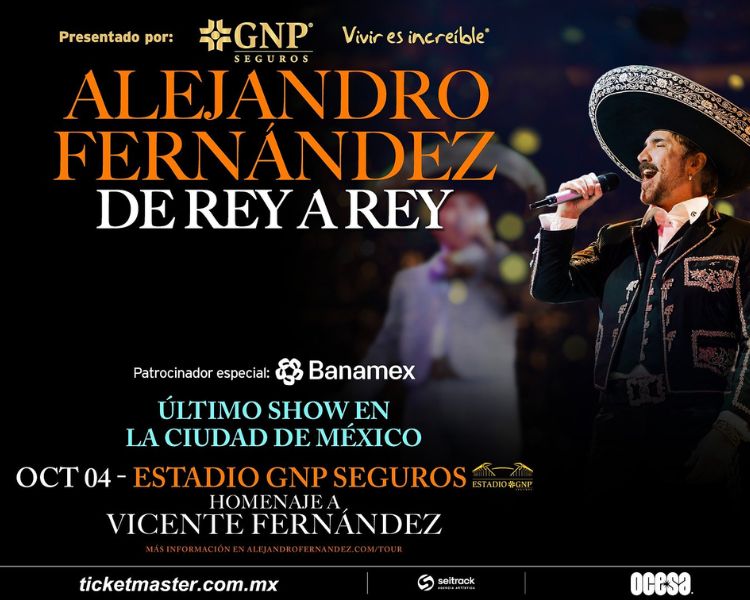 Alejandro Fernández rinde homenaje a Vicente Fernández con “De Rey a Rey”: última gran presentación en CDMX en octubre 2025