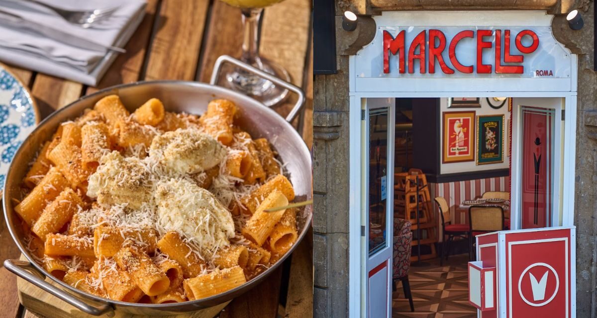 Pasta Spettacolo Vodka en Marcello: un clásico de la Roma que conquista bajo la lluvia
