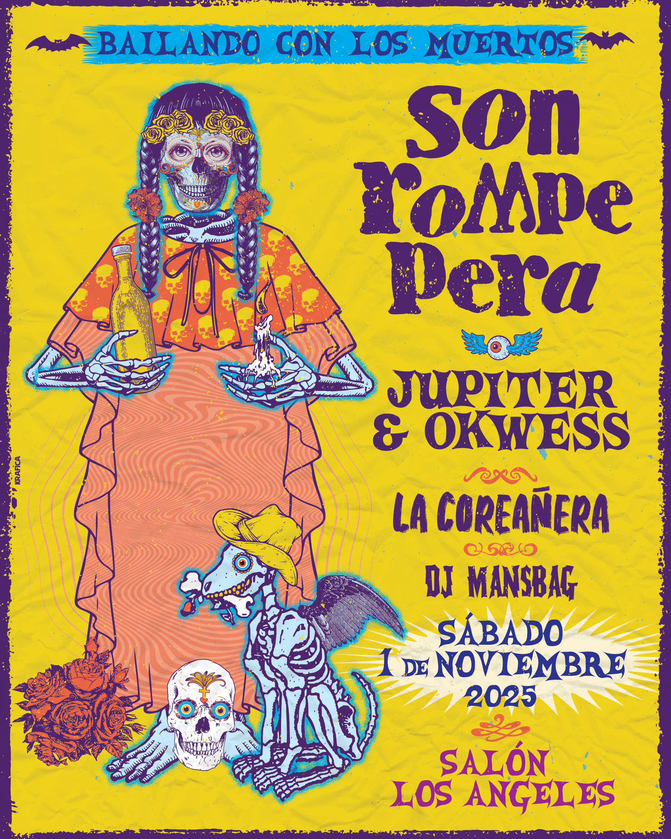 Bailando con los Muertos 2025, Son Rompe Pera celebra la vida con un festín de cumbia, punk y ritmos del Congo en el Salón Los Ángeles