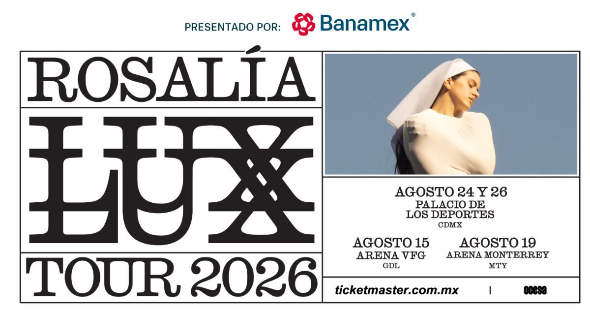 Rosalía ilumina el 2026 con Lux Tour y dos noches monumentales en Ciudad de México