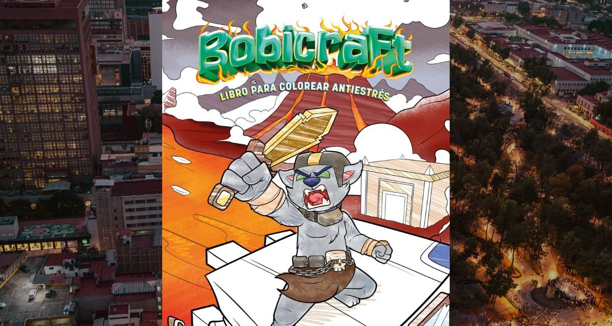Libro para colorear de Bobicraft inspirado en Minecraft que ayuda a reducir el estrés y estimular la creatividad