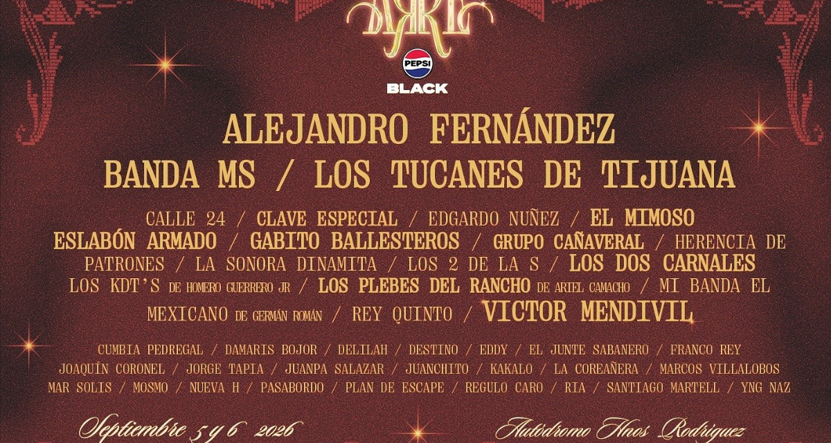Arre Pepsi Black regresa a CDMX con un cartel que confirma el auge del regional mexicano